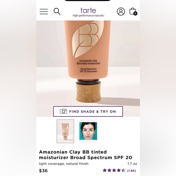 New: TAN Tarte Amazonian Clay BB Tinted Moisturizer